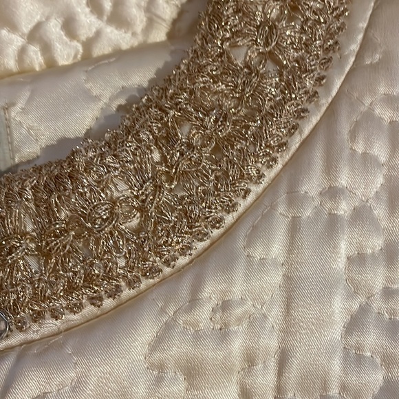 VINTAGE 1960s off white Rare Robe.size 16 - Picture 9 of 11